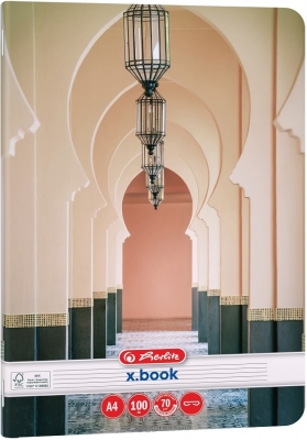 Caiet Herlitz A4, 100 file, dictando, motiv Art Deco, diverse modele